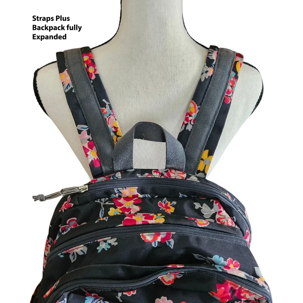 Vera Bradley Lighten Up Grand Backpack Tossed Posies Computer/Travel/School